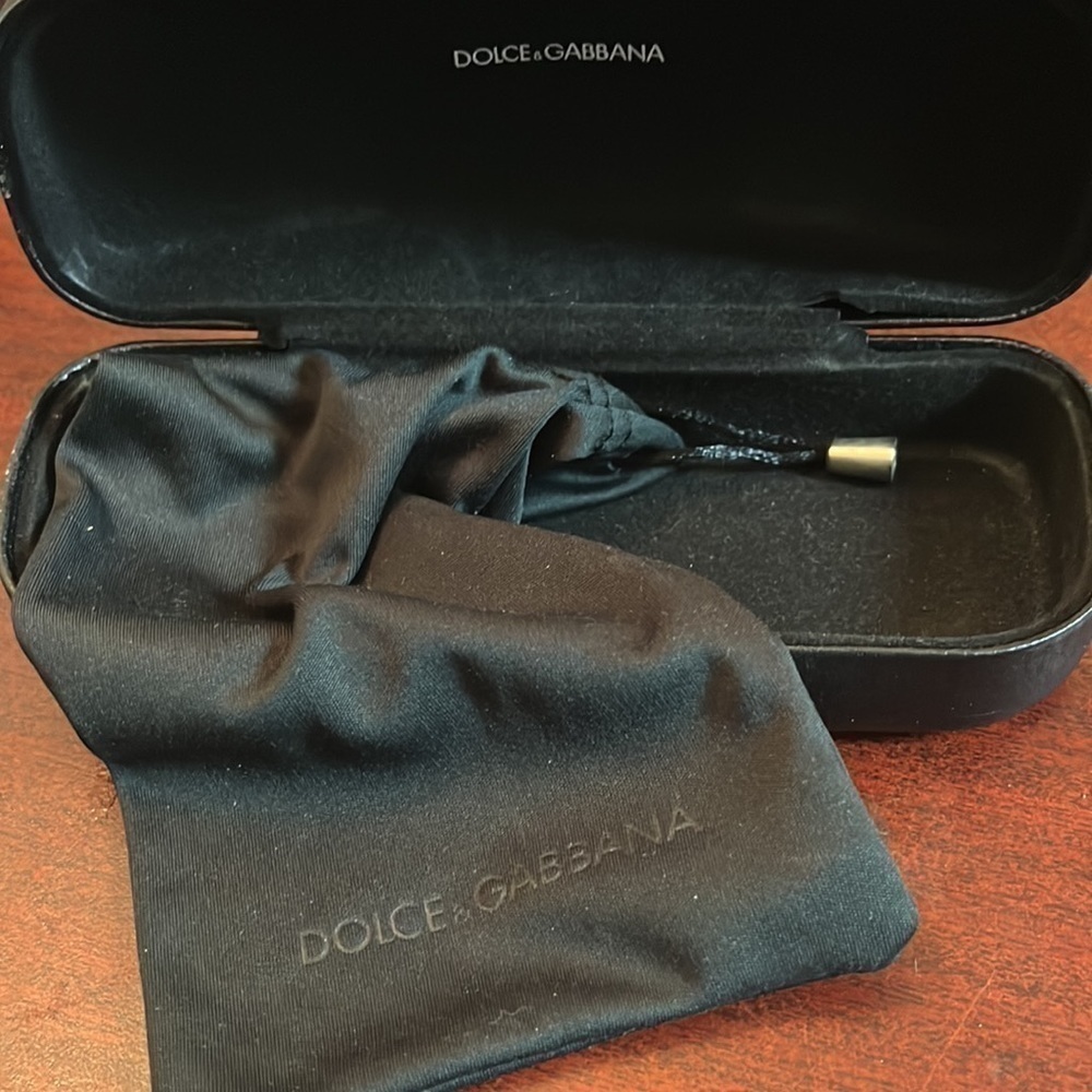 Dolce GABBANA eyeglass sunglass case black